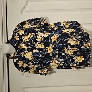 FREE PEOPLE X SANDRINE ROSE SNAP CLOSURE FLORAL BLOUSE, SZ S NWT